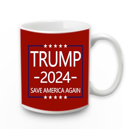 WENSSY Trump for President Tasse, Donald Trump 2024 Save America Again Tasse, Trump 2024 Tasse, Trump for President of The United States 325 ml, Rot von WENSSY