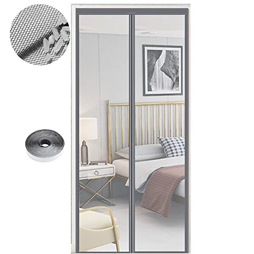 Fliegengitter Tür Magnet Insektenschutz, Verschiedene Größen, 140 x 220cm, Magnetvorhang ist Ideal für Balkontür Wohnzimmer und Terrassentür, Kinderleichte Klebemontage Ohne Bohren, Reines Grau Fliegengitter Tür Magnet Insektenschutz, Verschiedene Größen, 140 x 220cm, Magnetvorhang ist Ideal für Balkontür Wohnzimmer und Terrassentür, Kinderleichte Klebemontage Ohne Bohren, Reines Grau von WENT