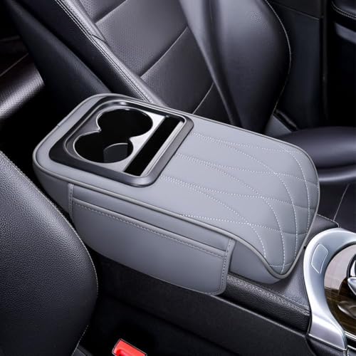 WENYANDP Auto Armlehnen Auflage für Renault Kadjar 2015-2025, Leder Konsole Auto Armlehne Pad mit Getränkehalter und Handyhalter, Universal-Armlehnenbezug,E/Grey WENYANDP Auto Armlehnen Auflage für Renault Kadjar 2015-2025, Leder Konsole Auto Armlehne Pad mit Getränkehalter und Handyhalter, Universal-Armlehnenbezug,E/Grey von WENYANDP