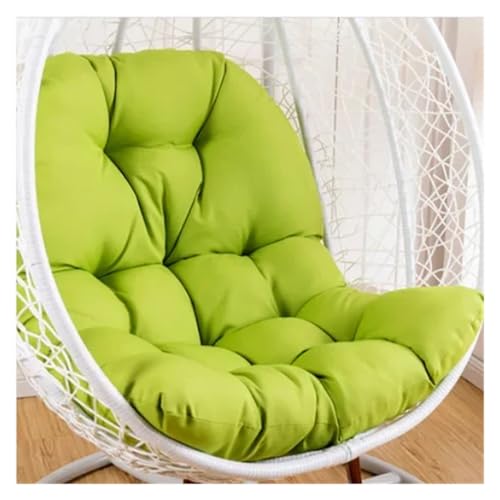 Kissen für Hängesessel 120x80cm Hängekorb-Ei-Stuhlkissen Outdoor-Sofa-Schaukelstuhlkissen Weiche, Bequeme, verdickte Sitzpolster for Gartenhängesessel(Green) von WENYOG