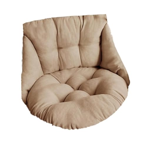 Kissen für Hängesessel Ersatzkissen for Eiersessel, bequem, weich, for Aufhängen auf der Terrasse, Eierstuhl-Auflage, Sitzkissen for Hängekorb, Kissen for Balkon und Garten(Light Brown) von WENYOG