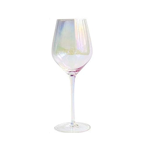 Rotweingläser Regenbogen-Kristallglasbecher Bunte Weinglas Saft Trinken Champagner Goblet Partei Barware Abendessen Wasser Cup Home Decoration 08 (Color : L) von WENYOG