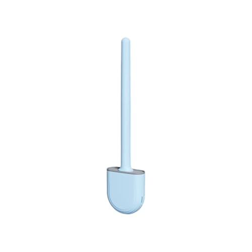 Toilettenbürsten 1 Toilettenbürste for Aufhängen an der Wand, Langer Griff, Silikon-Reinigungsbürste, langlebig, leicht zu reinigen, geeignet for Badezimmer, Toilettenreinigung(Blue) von WENYOG