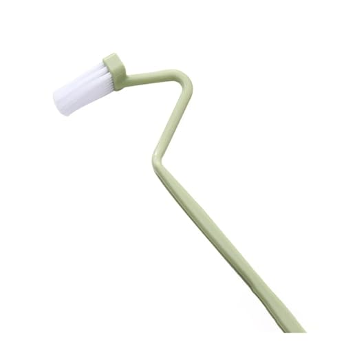 Toilettenbürsten Gebogene Bürstenreinigungstoilette S-förmige kleine Toilettenbürste Tragbarer WC-Schrubber, seitlich Gebogene Eckbürste mit langem Griff(Green) von WENYOG