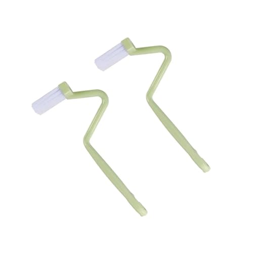 Toilettenbürsten Gebogene Toilettenbürste mit langem Griff, Toilettenreinigungsbürsten, Haushalts-Tiefenreinigungswerkzeuge, Badezimmerzubehör(Green 2pcs) von WENYOG