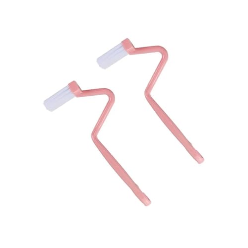 Toilettenbürsten Gebogene Toilettenbürste mit langem Griff, Toilettenreinigungsbürsten, Haushalts-Tiefenreinigungswerkzeuge, Badezimmerzubehör(Pink 2pcs) von WENYOG