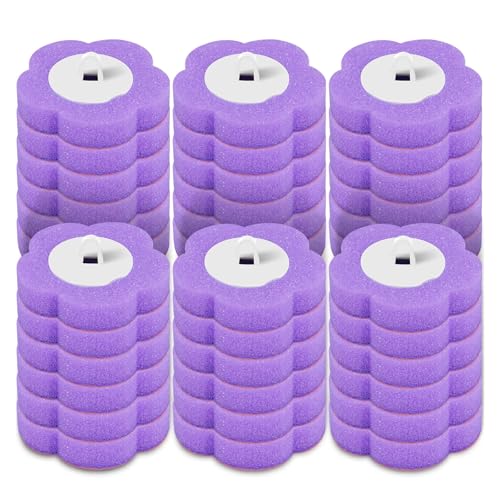 Toilettenbürsten Toilettenbürste Einweg-Ersatzkopf-Reinigungsset Toilettenschüsselbürste Langer Griff WC-Zubehör Werkzeug(36 Purple) von WENYOG