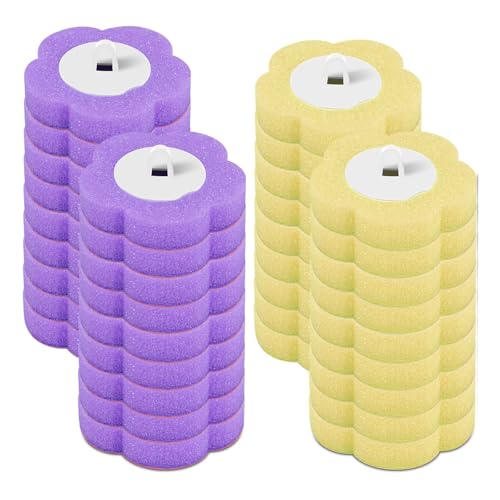 Toilettenbürsten Toilettenbürste Einweg-Ersatzkopf-Reinigungsset Toilettenschüsselbürste Langer Griff WC-Zubehör Werkzeug(36Pcs Header B) von WENYOG