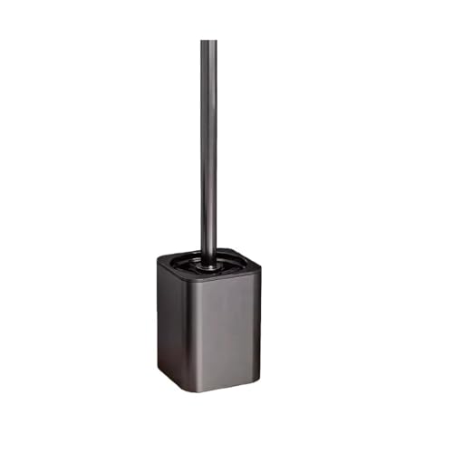 Toilettenbürsten Toilettenbürste Metallgehäuse Wandmontierter Toilettenbürstenhalter Kein Toter Winkel Haushaltsreinigungswerkzeuge Badezimmerzubehör(Black) von WENYOG