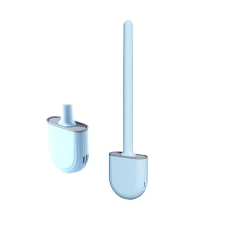 Toilettenbürsten Toilettenbürste Und Halter Aus Silikon, Toilettenschüsselbürste Wandbehang-Toilettenbürste(Blue) von WENYOG