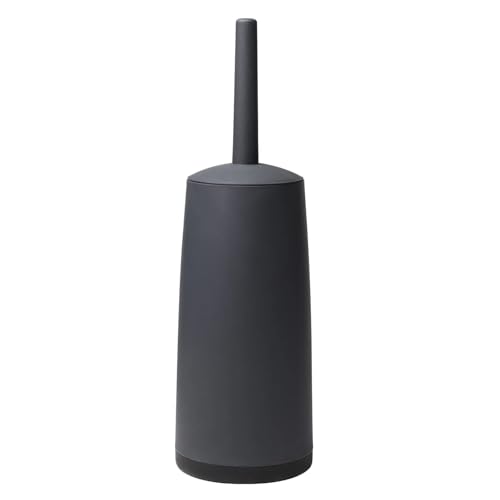 Toilettenbürsten Toilettenbürste aus Kunststoff mit Standfuß, Toilettenreinigungsbürste langem Griff for WC, Badezimmerzubehör, Haushaltsreinigungswerkzeuge(Black1) von WENYOG