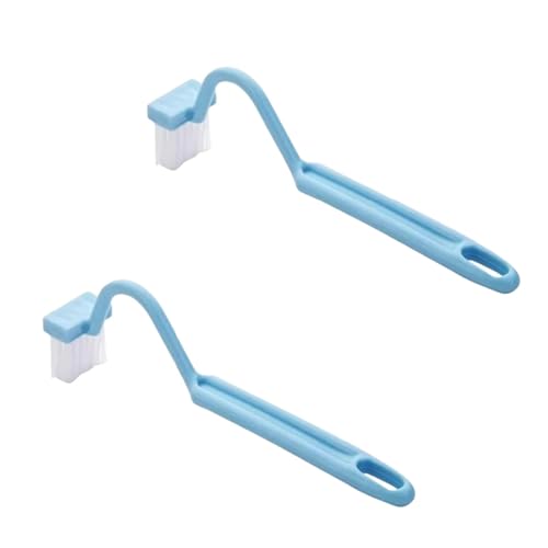 Toilettenbürsten Toilettenbürste in S-Form, tragbarer Toilettenreiniger, Gebogene Kante, Eckgriff, Badezimmerzubehör, Reinigung, Haushaltswerkzeuge, Zubehör(Blue-2Pcs) von WENYOG