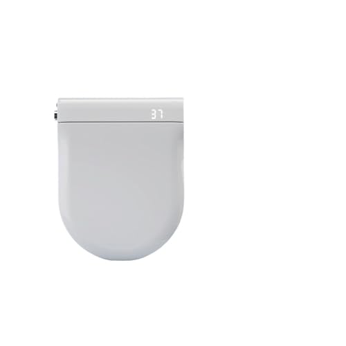 Toilettendeckel mit Absenkautomatik Auto Flip Smart Toilettensitzbezug mit Konstanttemperaturheizung Multifunktions-Universalbidet(U-shape-Ultimate,Eu plug) von WENYOG