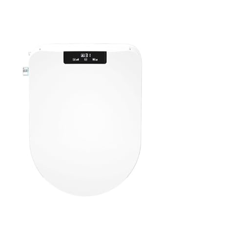 Toilettendeckel mit Absenkautomatik Automatischer Bidetsitz mit Heizfunktion, universeller U-förmiger D-förmiger Smart-Toilettensitz(49CM with remote,220V-230V) von WENYOG