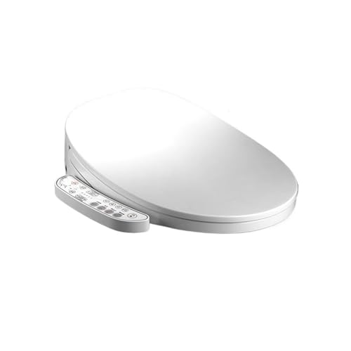 Toilettendeckel mit Absenkautomatik Automatischer intelligenter Toilettensitzdeckel for Öffnen und Schließen mit elektrischer Heizung sofortigem Heißwasserstrahl(NO Remote Long,Eu plug) von WENYOG