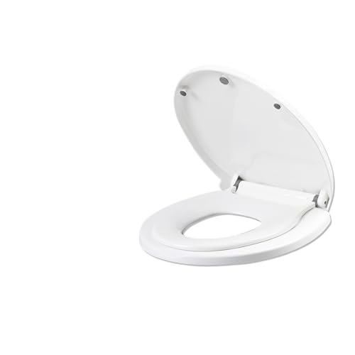 Toilettendeckel mit Absenkautomatik Doppelschichtiger Toilettensitz mit eingebautem Töpfchentrainingssitzbezug, langsam schließend, passend for Erwachsene(9002-U) von WENYOG
