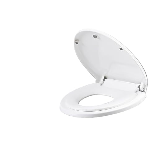 Toilettendeckel mit Absenkautomatik Doppelschichtiger Toilettensitz mit eingebautem Töpfchentrainingssitzbezug, langsam schließend, passend for Erwachsene(9003-V) von WENYOG