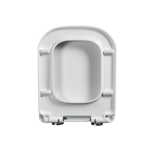 Toilettendeckel mit Absenkautomatik Verstellbare, abgerundete, quadratische Toilettensitzabdeckung, Deckel for langsam herunterfahrende Toilettensitze, perfekter Ersatz for im Badezimmer von WENYOG