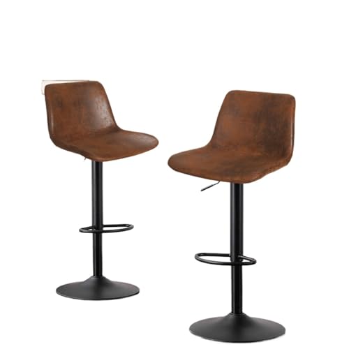 WENYOG Barhocker 2 x hohe Barhocker, verstellbar, for Küche, Pub, Hocker, Leder, gepolsterter Sitz, Barstuhl, Möbel WENYOG Barhocker 2 x hohe Barhocker, verstellbar, for Küche, Pub, Hocker, Leder, gepolsterter Sitz, Barstuhl, Möbel von WENYOG