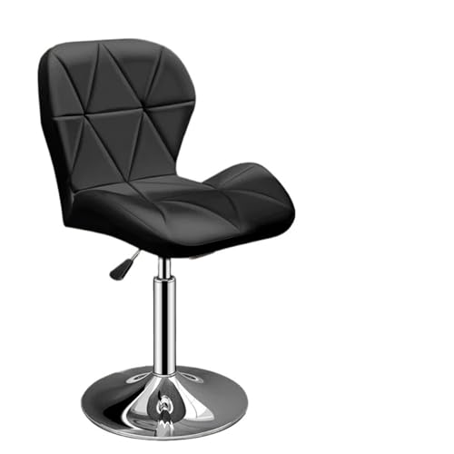 WENYOG Barhocker Barhocker aus PU-Leder, Thekenhöhe, verstellbare hohe Drehstühle mit Rückenlehne, Schwarze Möbel(Dark Gray) von WENYOG
