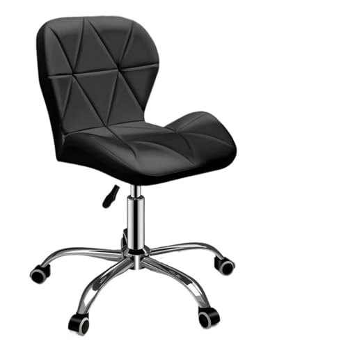WENYOG Barhocker Barhocker aus PU-Leder, Thekenhöhe, verstellbare hohe Drehstühle mit Rückenlehne, Schwarze Möbel(Dark Grey) von WENYOG