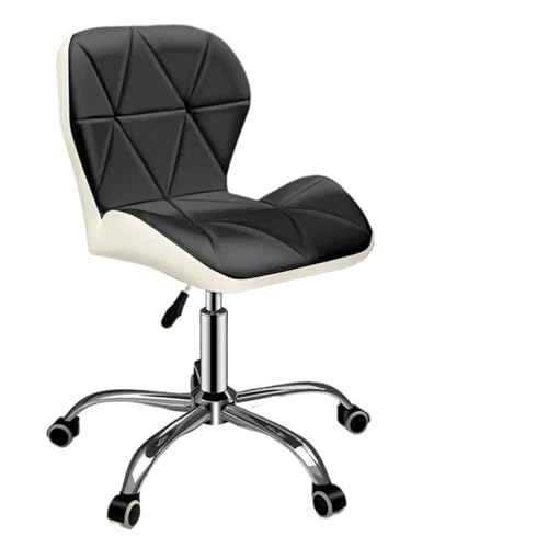 WENYOG Barhocker Barhocker aus PU-Leder, Thekenhöhe, verstellbare hohe Drehstühle mit Rückenlehne, Schwarze Möbel(Dark Khaki) von WENYOG
