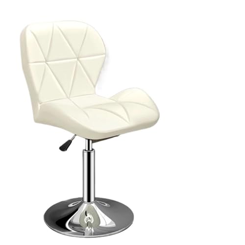 WENYOG Barhocker Barhocker aus PU-Leder, Thekenhöhe, verstellbare hohe Drehstühle mit Rückenlehne, Schwarze Möbel(Light Gray) von WENYOG
