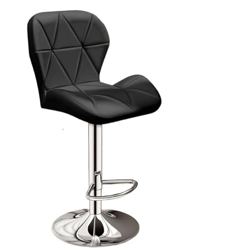 WENYOG Barhocker Barhocker aus PU-Leder, Thekenhöhe, verstellbare hohe Drehstühle mit Rückenlehne, Schwarze Möbel(Multi) von WENYOG