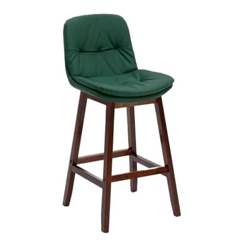 WENYOG Barhocker Barstuhl aus massivem Holz, Barstuhl, hoher Hocker, Barstuhl mit Rückenlehne for Zuhause(Light Gray) von WENYOG