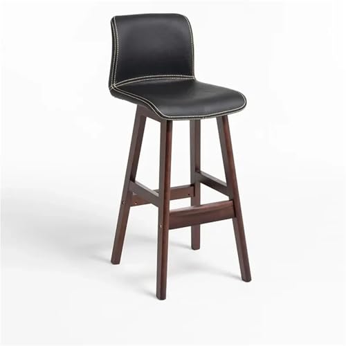 WENYOG Barhocker Einfacher Bar-Hochstuhl aus massivem Holz, einfacher Kassierer, kommerzieller Barhocker(Color) von WENYOG