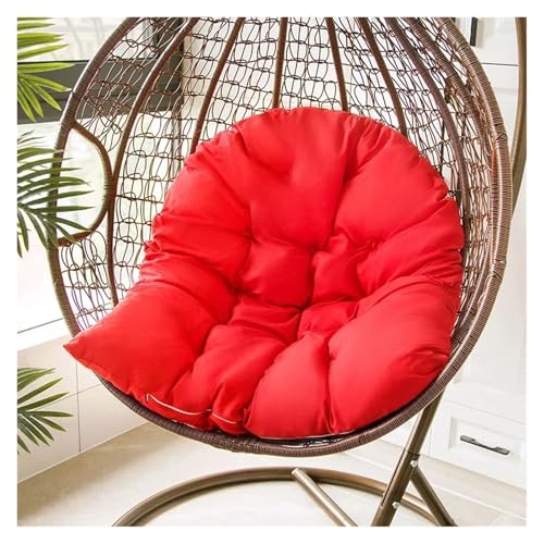 WENYOG Kissen für Hängesessel Hängematten for Hängekörbe, Schaukelstuhl, Liegekissen, Hängematte, Gartensessel, Kissen for Terrasse, Hof, Strand (Keine Schaukel)(Bright Red,No Zipper) von WENYOG