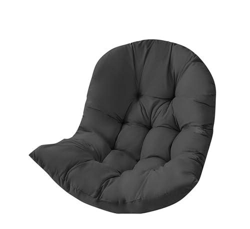 WENYOG Kissen für Hängesessel Hängesessel-Kissen for Gartenschaukeln im Freien, Sitzkissen for Hängesessel, Rückenlehnenkissen(Black) von WENYOG
