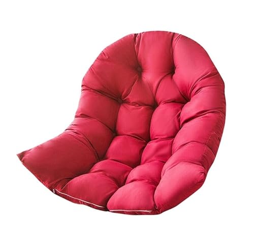 WENYOG Kissen für Hängesessel Hängesessel-Kissen for Gartenschaukeln im Freien, Sitzkissen for Hängesessel, Rückenlehnenkissen(Wine Red) von WENYOG