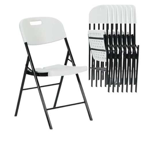 WENYOG Klappstuhl Weiß 6 stücke Pcs Entspannen Tragbare Griff Garten Event Büro Weiß Kunststoff Klappstuhl WENYOG Klappstuhl Weiß 6 stücke Pcs Entspannen Tragbare Griff Garten Event Büro Weiß Kunststoff Klappstuhl von WENYOG