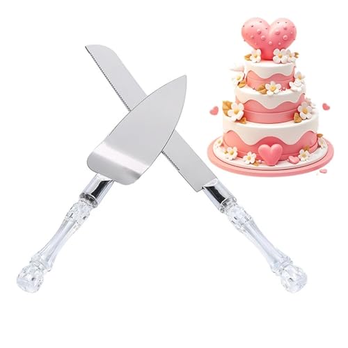 WENYOG Tortenmesser hochzeit Kuchenschaufel-Set, Kuchenschneider und Tortenspatel aus Edelstahl von WENYOG