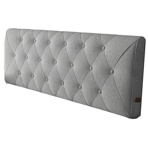 WENZHE Kopfteil Kissen Bett Rückenkissen Rückenlehne Waschbar Flachs Soft Case Schlafzimmer Bett Selbstklebend Kissen Nordischer Stil, 5 Farben (Color : D, Size : 180x60cm) von WENZHE-kd