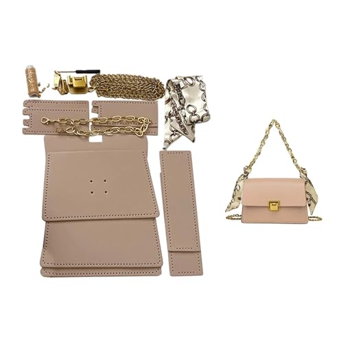 DIY-Set zur Ledertaschenherstellung Handgefertigtes Taschen-Set, Handnähen, Lederhandwerk, DIY-Taschen-Set, Herstellung von quadratischen Boxen, Nähmaterial for Taschen-Handtaschen-Zubehör(Num2 Khaki) von WEOKDFHA