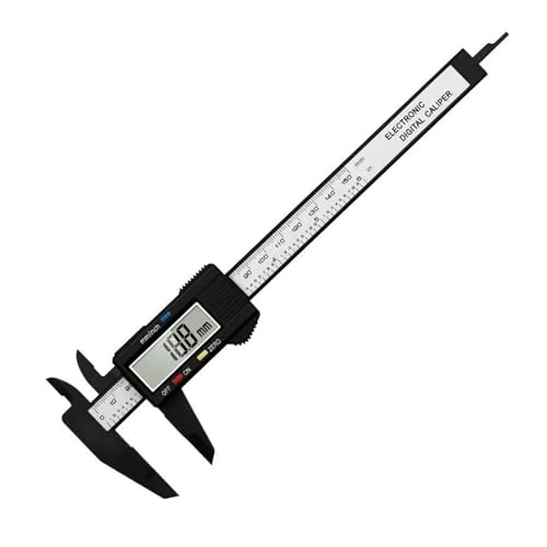 Digitaler Messschieber 1PC Kunststoff Messschieber Digitalanzeige Mini Text Play Student Lineal 0 bis 150mm Messwerkzeug(Electronic black) von WEOKDFHA