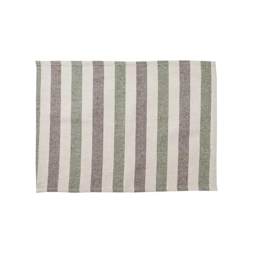 Kaffeemaschine Unterlage 2 Stück quadratische Streifen rutschfeste Tischsets aus Baumwolle for Küche, Restaurant, Café, isolierte Tellermatten for Zuhause(A02-2pcs) von WEOKDFHA