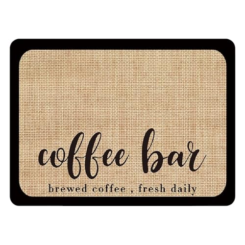 Kaffeemaschine Unterlage Abtropfunterlage for Kaffee-Arbeitsplatten, rutschfeste Abtropfmatten, schnell trocknendes Geschirr-Tischset for Kaffeebar, Küchenthekenzubehör(4PCS) von WEOKDFHA