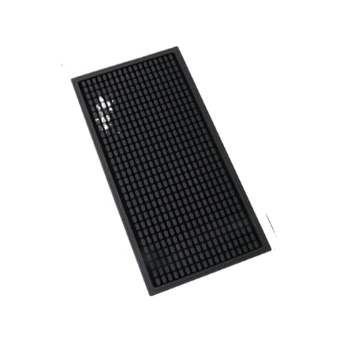 Kaffeemaschine Unterlage Barmatte, Kaffeemaschine, Arbeitsplatten-Spill-Service-Matte, wasserdicht, hitzebeständig, Arbeitsplatten-Abtropfmatte for Home-Bar-Zubehör(Black) von WEOKDFHA