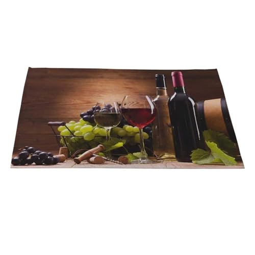 Kaffeemaschine Unterlage Klassische Rose Blume Tischset Leinen Tisch Matte Baum Holz Stil Esstisch Bremsbeläge Bahn Platte Bar Tapete De Lugar(LE1150) von WEOKDFHA