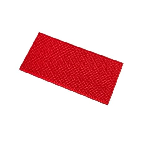 Kaffeemaschine Unterlage Küchen-Barmatte aus Gummi, rutschfest, PVC, Kaffeematten, Untersetzer, wasserdicht, hitzebeständig, Abtropfmatte for Café, Barista, Cocktail, Barkeeper(Red-Type A) von WEOKDFHA