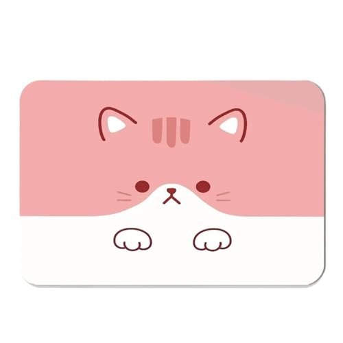 Kaffeemaschine Unterlage Niedliche Abtropfmatte mit Hund, Panda, Katze und Schwein, for Küche, Bar, Kaffee, Geschirr, saugfähige Anti-Rutsch-Matte aus Gummi-Mikrofaser(Z3,LSD30X40X3CM) von WEOKDFHA
