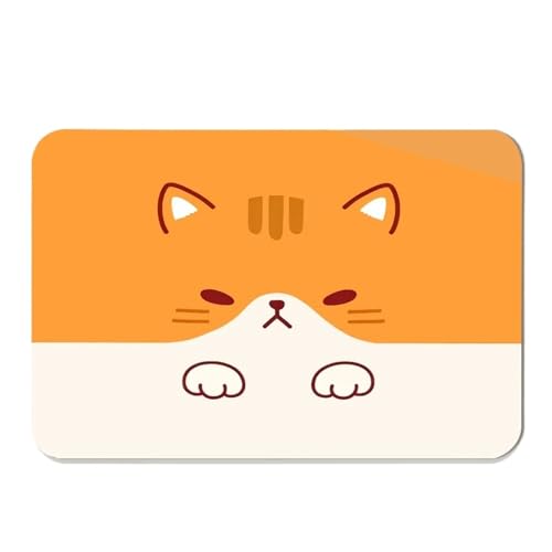 Kaffeemaschine Unterlage Niedliche Abtropfmatte mit Hund, Panda, Katze und Schwein, for Küche, Bar, Kaffee, Geschirr, saugfähige Anti-Rutsch-Matte aus Gummi-Mikrofaser(Z6,LSD30X50X3CM) von WEOKDFHA