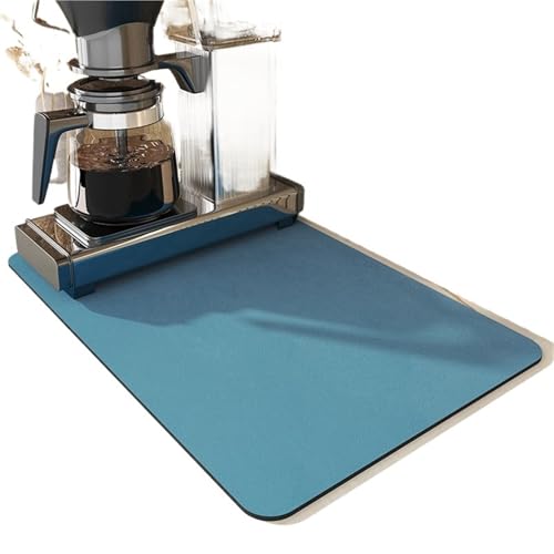 Kaffeemaschine Unterlage Super saugfähiger Kaffeeteller, große saugfähige Abtropfmatte for die Küche, schnell trocknende Drainageunterlage, rutschfeste Geschirrmatte(Color2,40x60cm) von WEOKDFHA
