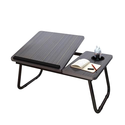 Klappbarer Nachttisch Klappbarer Betttisch, klappbarer Laptop-Schreibtisch for Bett und Sofa, Laptop-Betttabletttisch, Schreibtisch, tragbarer Schoßschreibtisch for Studium Lesen, Betttabletttisch von WEOKDFHA