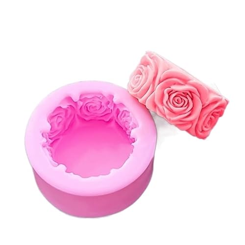 Silikon-Kerzenform Lebensmittelqualität Rose Blume Form Silikon Kerze Form Fondant Formen handgemachte Seife Ton Form Kuchen Backen Hochzeit Geschenk Dekorieren Werkzeuge von WEOKDFHA