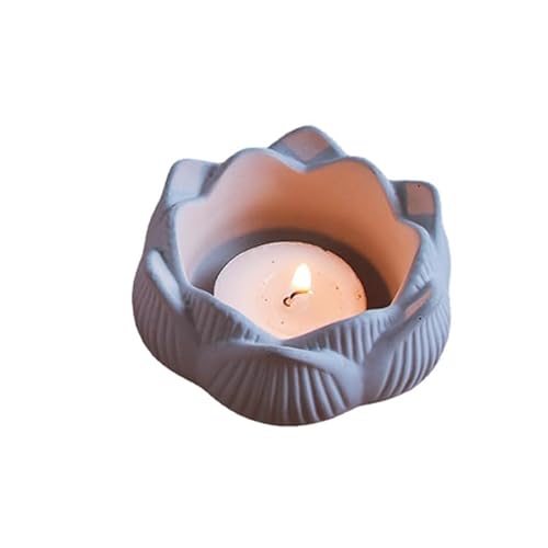 Silikon-Kerzenform Lotus Kerzenständer Silikonform DIY Kerzenhalter Gipsharzform Kerze Tasse Vorratsbehälter Gipsform Heimdekoration von WEOKDFHA