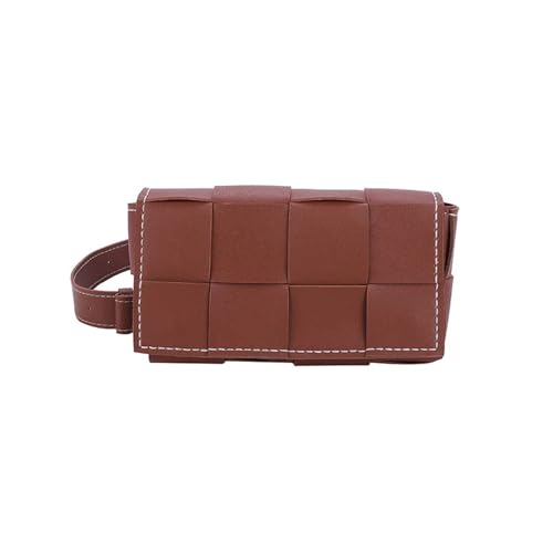 WEOKDFHA DIY-Set zur Ledertaschenherstellung 1 Set handgemachte Handtasche Schultergurt gewebte Tasche Set Leder Tasche Böden DIY Telefon Rucksack gewebte rechteckige Tasche(Coffee) von WEOKDFHA